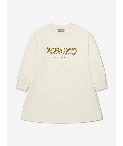 KENZO Girls Logo Sweater Dress in Beige l'évolution des habitudes 