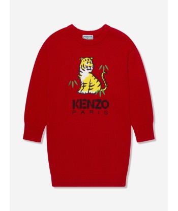 KENZO Girls Knitted Kotora Dress in Red prix pour 