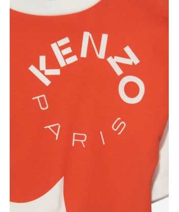 KENZO Girls Boke Flower Jersey Dress in Ivory soldes