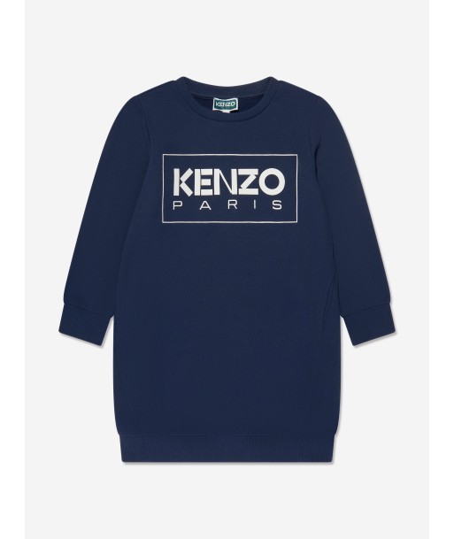 KENZO Girls Logo Sweater Dress in Navy de l' environnement