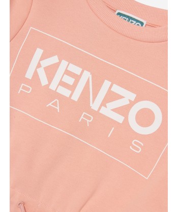 KENZO Girls Logo Sweater Dress in Pink offre 