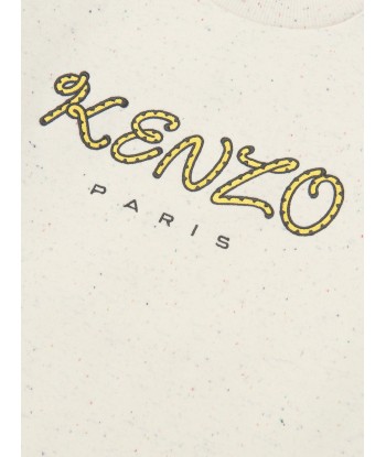 KENZO Girls Logo Sweater Dress in Beige l'évolution des habitudes 