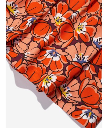 KENZO Girls Boke Flower Dress in Orange shop