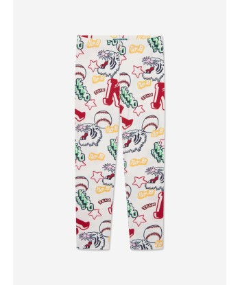 KENZO Girls Kenzo Club Leggings in Ivory commande en ligne