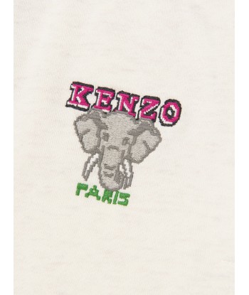 KENZO Girls Embroidered Logo Joggers in Ivory Jusqu'à 80% De Réduction