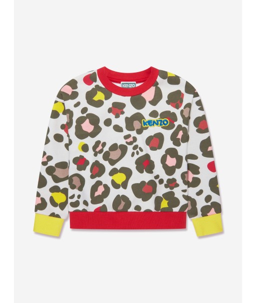 KENZO Girls Animal Print Sweatshirt in Stone de la marque