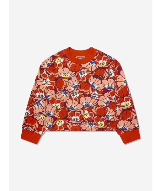 KENZO Girls Boke Flower Sweatshirt in Orange livraison et retour toujours gratuits