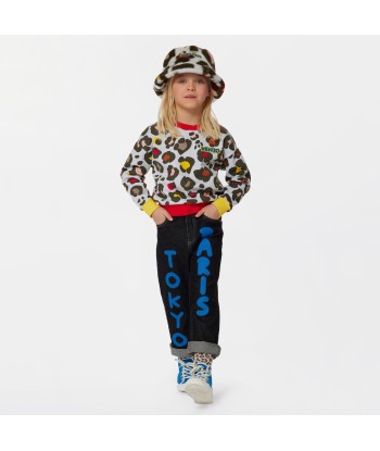 KENZO Girls Animal Print Sweatshirt in Stone de la marque