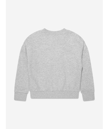 KENZO Girls Logo Print Sweatshirt in Grey à prix réduit toute l'année