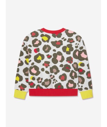 KENZO Girls Animal Print Sweatshirt in Stone de la marque