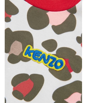 KENZO Girls Animal Print Sweatshirt in Stone de la marque