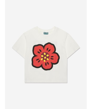 KENZO Girls Boke Flower T-Shirt in Ivory de France