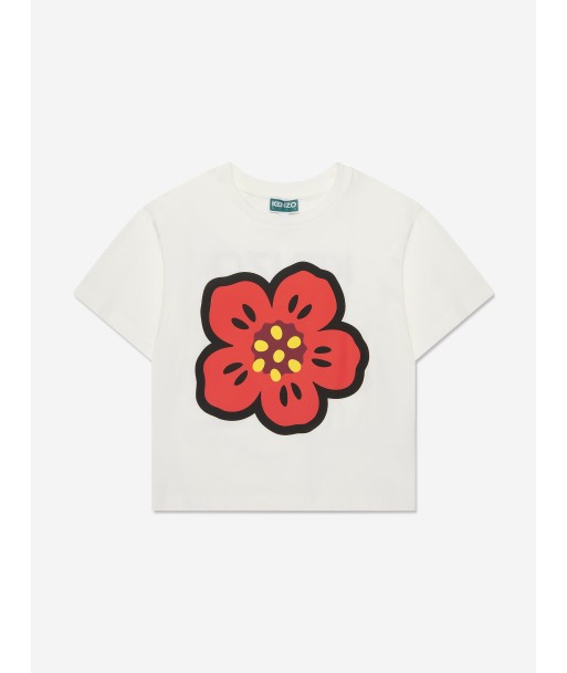 KENZO Girls Boke Flower T-Shirt in Ivory de France