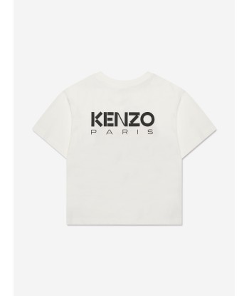 KENZO Girls Boke Flower T-Shirt in Ivory de France