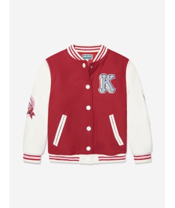 KENZO Girls Baseball Jacket in Red basket pas cher