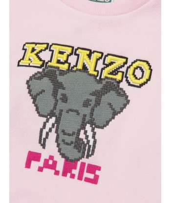 KENZO Girls Jungle Game Sweatshirt in Pink Vous souhaitez 