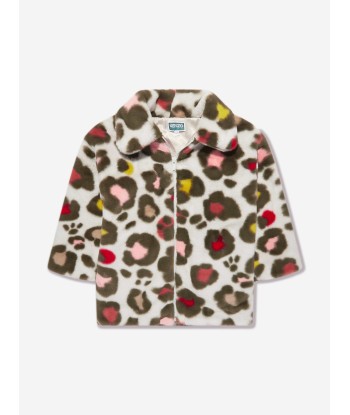 KENZO Girls Faux Fur Coat in Multicolour acheter