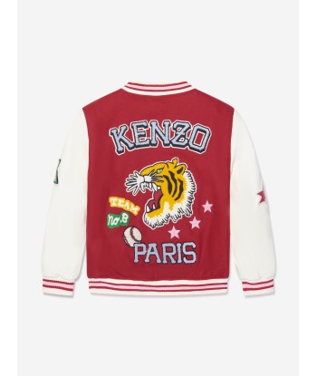 KENZO Girls Baseball Jacket in Red basket pas cher