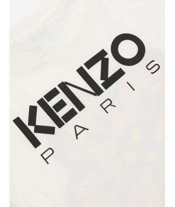 KENZO Girls Boke Flower T-Shirt in Ivory de France