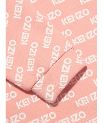 KENZO Girls Logo Sweatshirt in Pink destockage