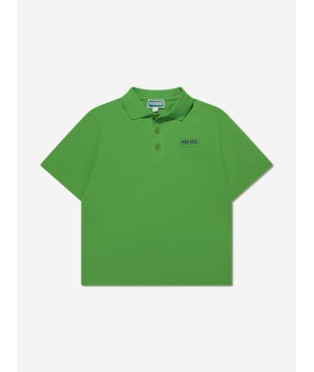 KENZO Boys Logo Polo Shirt in Green À commander