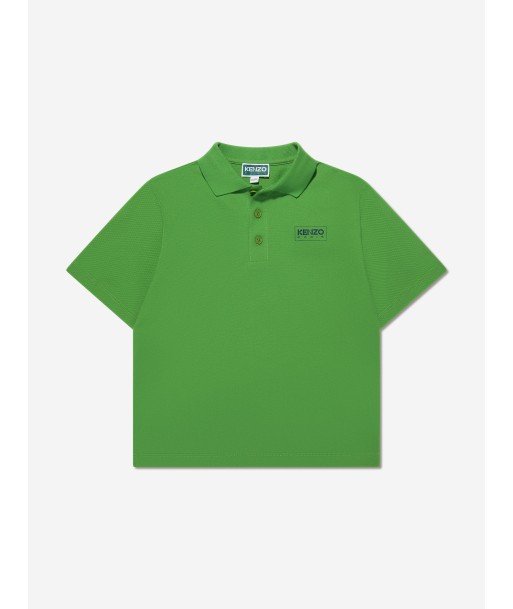 KENZO Boys Logo Polo Shirt in Green À commander