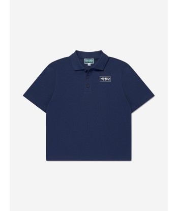 KENZO Boys Logo Polo Shirt in Navy Véritable concentré