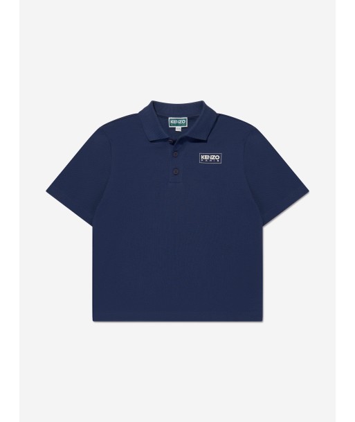 KENZO Boys Logo Polo Shirt in Navy Véritable concentré