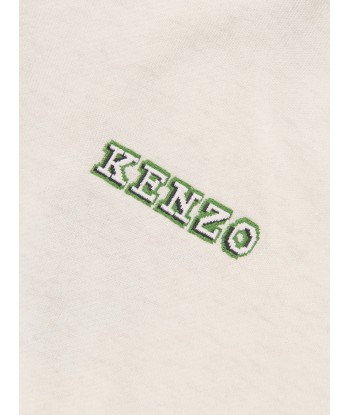 KENZO Boys Logo Zip Up Top in Ivory Livraison rapide