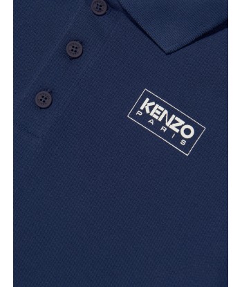 KENZO Boys Logo Polo Shirt in Navy Véritable concentré