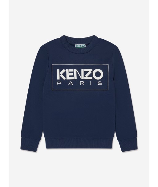 KENZO Boys Logo Print Sweatshirt in Navy une grave pollution 