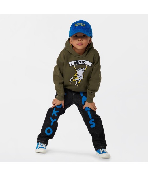 KENZO Boys Frog Hoodie in Khaki paiement sécurisé