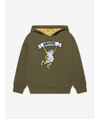 KENZO Boys Frog Hoodie in Khaki paiement sécurisé