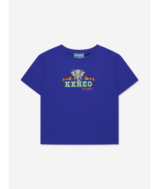 KENZO Boys Jungle Game T-Shirt in Blue Amélioration de cerveau avec