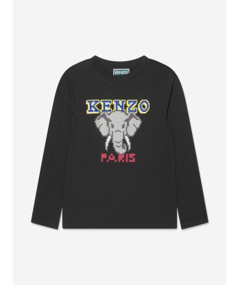 KENZO Boys Long Sleeve T-Shirt in Grey votre