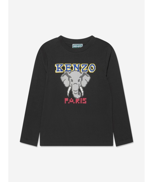 KENZO Boys Long Sleeve T-Shirt in Grey votre