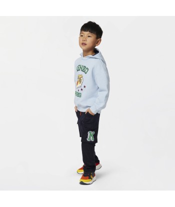 KENZO Boys Logo Hoodie in Blue pour bénéficier 