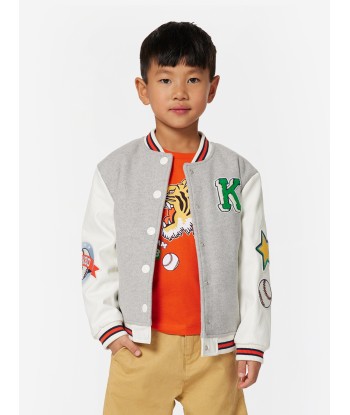 KENZO Boys Baseball Jacket in Grey suggérées chez