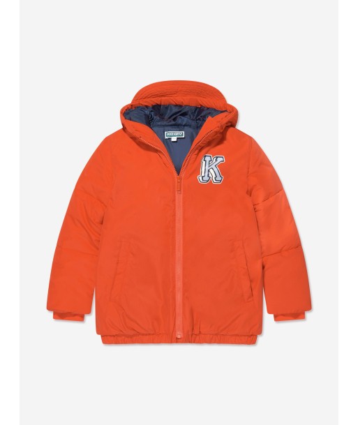 KENZO Boys Logo Puffer Jacket in Orange hantent personnes