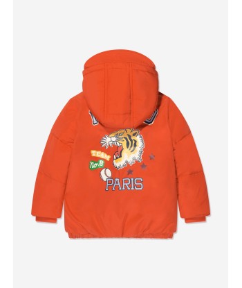 KENZO Boys Logo Puffer Jacket in Orange hantent personnes