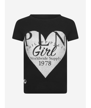 Philipp Plein Girls Cotton Heart Top en stock