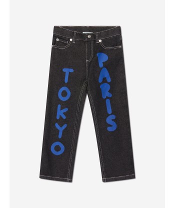 KENZO Kids Tokyo Paris Jeans in Black Vous souhaitez 