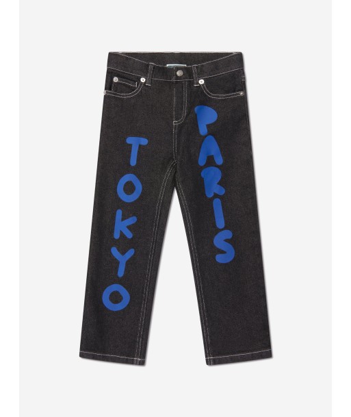 KENZO Kids Tokyo Paris Jeans in Black Vous souhaitez 