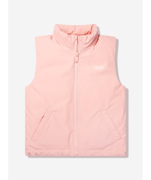 KENZO Girls Down Padded Gilet in Pink ouvre sa boutique