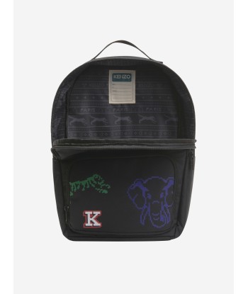 KENZO Kids Logo Backpack in Grey destockage