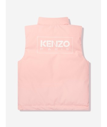 KENZO Girls Down Padded Gilet in Pink ouvre sa boutique