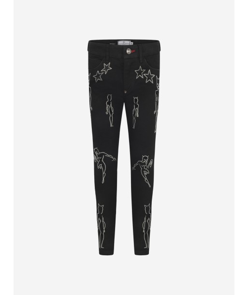 Philipp Plein Girls Diamante Cat Woman Jeans 2 - 3 jours ouvrés.