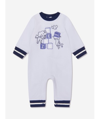 KENZO Baby Boys Logo Romper in Blue Venez découvrir notre 