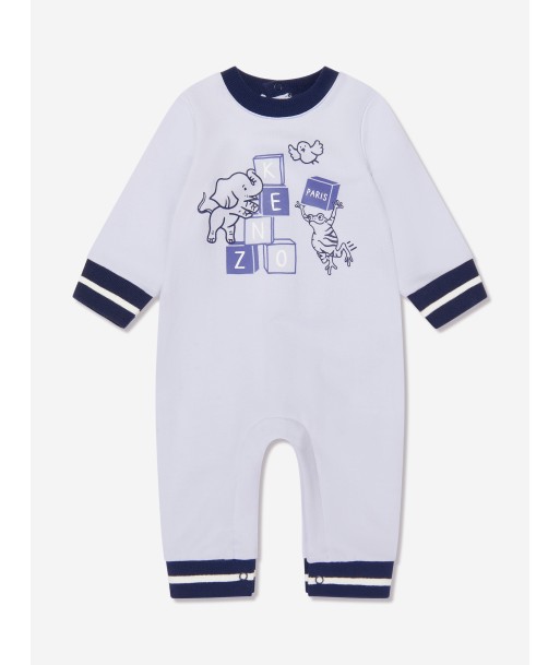 KENZO Baby Boys Logo Romper in Blue Venez découvrir notre 