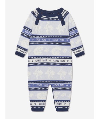 KENZO Baby Boys Striped Romper in Blue les muscles